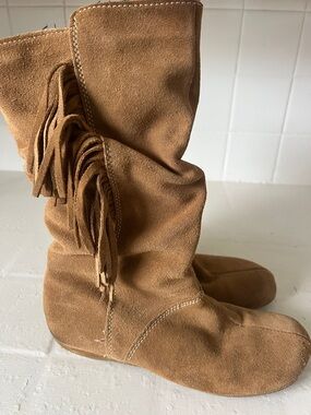 Xhilaration Leather Moccasin Boots